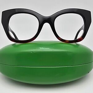 Kate Spade Jalena Black Dark Tortoise Fade Cat Eye Sunglasses Frame w/ Case 49mm